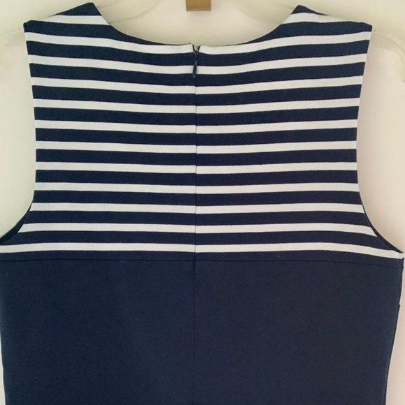NEW Ann Taylor Loft navy/white sleeveless dress - Picture 3 of 5